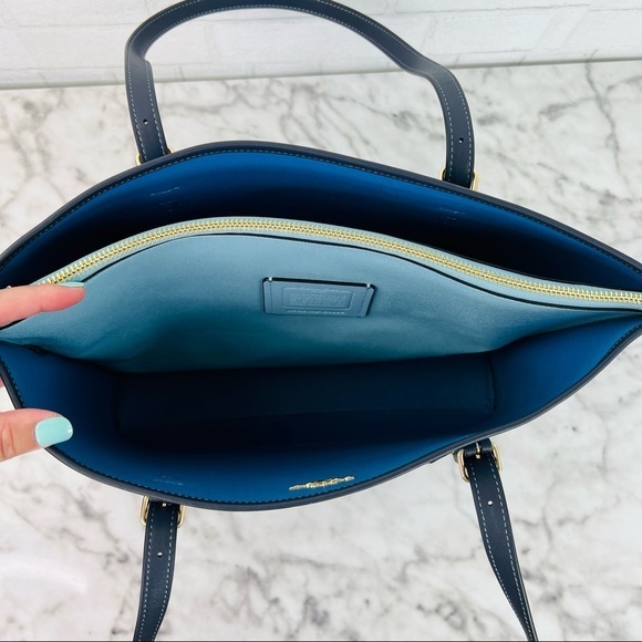 Coach Mollie Tote In Signature Jacquard With Stripes - Picture 10 of 14